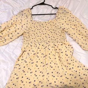 Romper with purple flowers